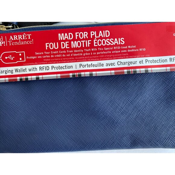 COPY - Tri-Coastal Handbags Charging Wallet RFID Protection Navy Blue iPhone An… - Picture 2 of 7